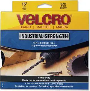 Velcro 90197 2" X 15' Black Industrial Strength Velcro® Sticky Back® Fasteners