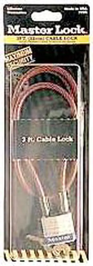 Master Lock 719D Laminated Padlock & Cable