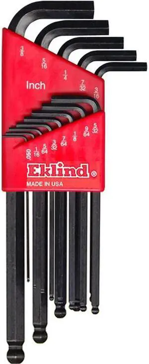 EKLIND TOOL COMPANY 13 Piece Set L Key Ball-End Hex Wrenches