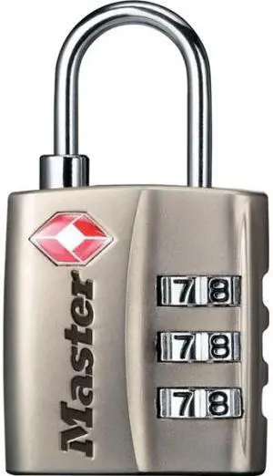 Master Lock 4680DNKL Nickle Finish TSA-Accepted Luggage Padlocks