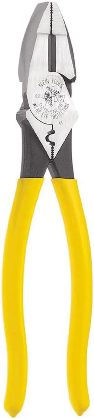 KLEIN TOOLS 9" High-Leverage Side Cutting & Connector Crimping Pliers
