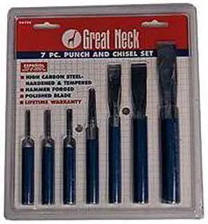7 Pc Cold Chisel & Punch Kit