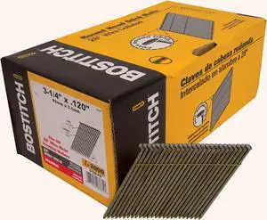 STANLEY BOSTITCH 2,000 Count 12d Smooth Shank Wire Collated Stick Framing Nails