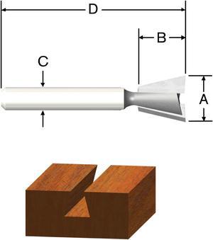 Vermont American 23115 9/16" Dovetail Bit