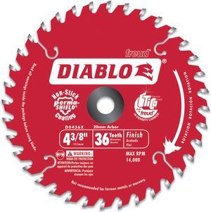 Freud D0436X 4-3/8" Hi-Density 36 Tooth Diablo® Cordless Trim Saw Blade