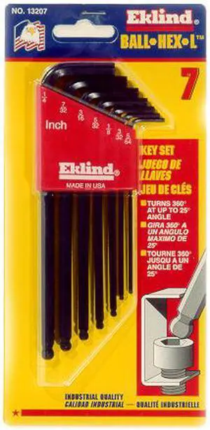 EKLIND TOOL COMPANY Ball End Hex Keys Standard 7 Piece Set