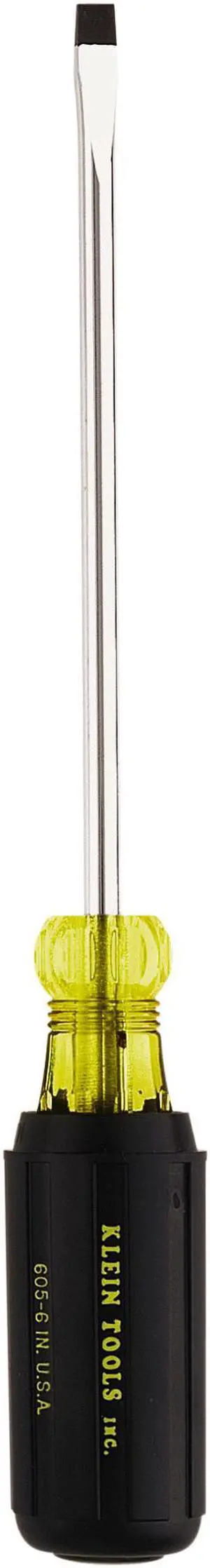 KLEIN TOOLS 1/4" Cabinet Tip X 6" Round Shank Screwdriver