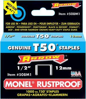 Arrow Fastener 508M1 1/2" Monel® Genuine T50® Rustproof Staples