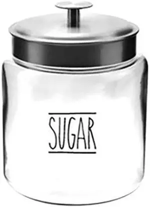 Anchor Hocking 13593AHG18 96 oz. Sugar Montana Jar w SS Liid