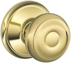 Schlage F10GEO605 Georgian Hall and Closet Knob (Bright Brass) Schlage F10GEO605 Georgian Hall and Closet Knob (Bright Brass)