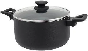 Oster Ashford 6 Quarts Aluminum Dutch Oven with Lid in Black