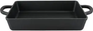 Crock Pot Artisan 13 Inch Preseasoned Cast Iron Rectangular Lasagna Pan