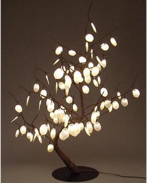Hi-Line Gift LED Silver Dollar Bonsai Tree