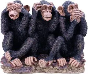 Hi-Line Gift See/Hear/Speak No Evil Monkey Family Statue Hi-Line Gift See/Hear/Speak No Evil Monkey Family Statue