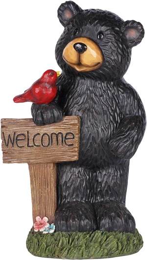 Hi-Line Gift Bear Holding Welcome Sign Hi-Line Gift Bear Holding Welcome Sign