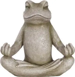 Hi-Line Gift Frog Sitting In Lotus Position Hi-Line Gift Frog Sitting In Lotus Position