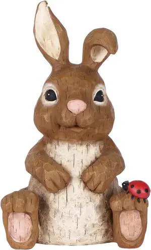 Hi-Line Gift Rabbit Sitting with Ladybug Hi-Line Gift Rabbit Sitting with Ladybug