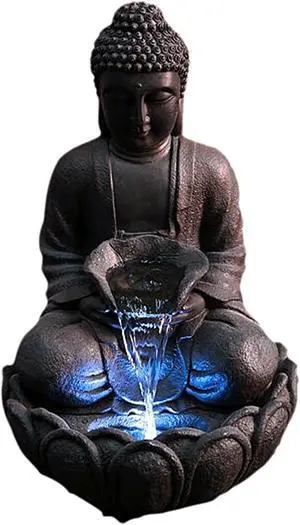 Hi-Line Gift LED Meditating Buddha Fountain
