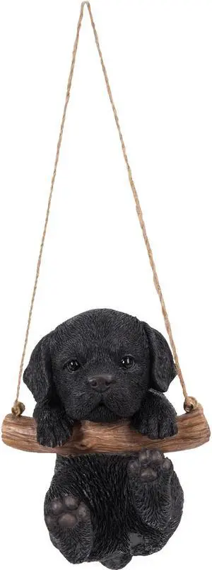 Hi-Line Gift Hanging Black Lab Puppy Statue Hi-Line Gift Hanging Black Lab Puppy Statue