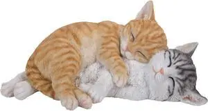 Hi-Line Gift Orange & Grey Tabby Cats Sleeping