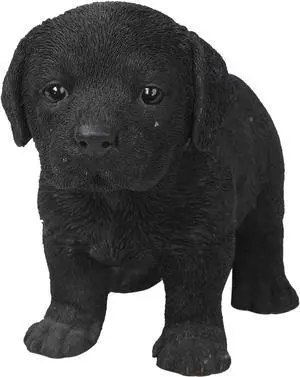 Hi-Line Gift Black Standing Labrador Puppy Statue