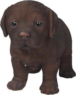 HiLine Gift Chocolate Standing Labrador Puppy Statue
