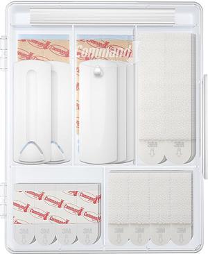 3M Command 17213-ES Picture Hanging Kit, White/Clear, Assorted Sizes, 38 Pieces/Pack