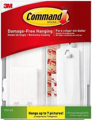 3M Command 17221ES Picture Hanging Kit, Assorted Sizes, 24 Pieces/Pack