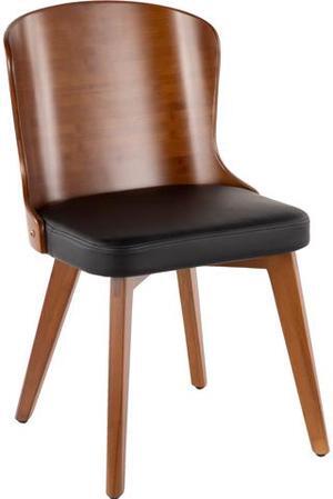LumiSource CH-BCLLO WL+BK Bocello Chair Walnut Bamboo, Black Pu LumiSource CH-BCLLO WL+BK Bocello Chair Walnut Bamboo, Black Pu