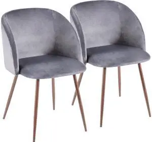 LumiSource Fran Chair - Set Of 2, CH-FRAN WL+GY2