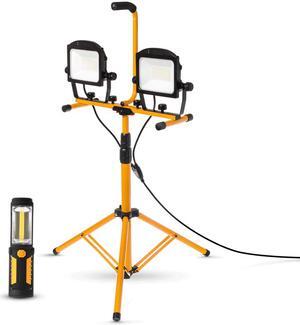 Home Zone Security ES06462V Work Light with Tripod: 10,000 Lumen Light
