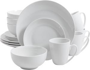 Gibson Ogalla 16 Piece Dinnerware Set in White