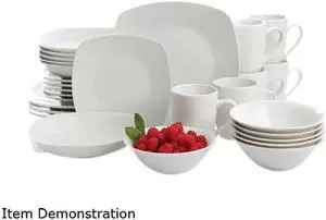 Gibson 108050.3 Hagen 30 Piece Dinnerware Set, White