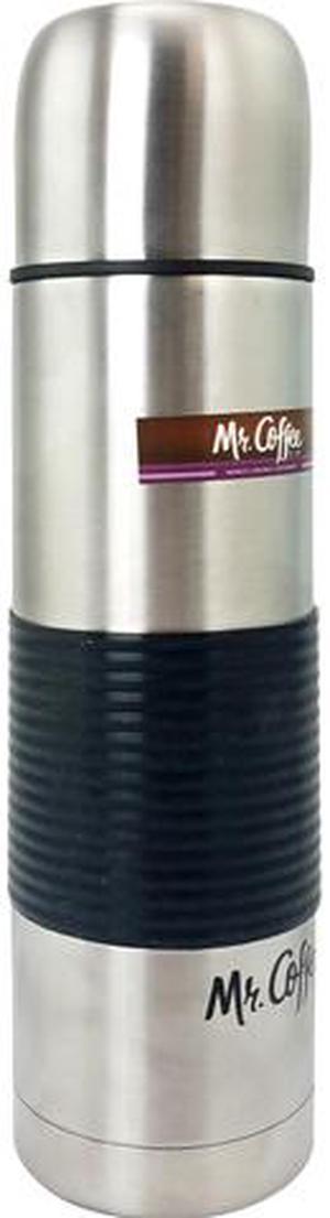 Mr. Coffee Javelin 16 oz. Thermal Tumbler with Black Silicone Sleeve, Stainless Steel 91880.03