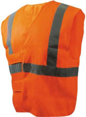 Class 2 Safety Vests, Orange/Silver, Standard