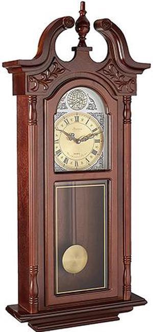 Bedford Clock Collection 38" Grand Antique Chiming Wall Clock with Roman Numeral