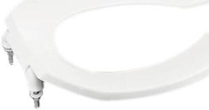 KOHLER K-4670-CA-0 Lustra Elongated Open-front Toilet Seat with Check Hinge and Antimicrobial Agent