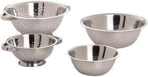 Cook Pro 751 Professional 1.5-Quart and 4.25-Quart All-in-One Versatile Colanders/Mixing Bowl Set