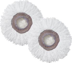 True & Tidy 2pc Round Mop Pad Replacement Set for SPRAY-360 Clean Everywhere Spray Mop Kit