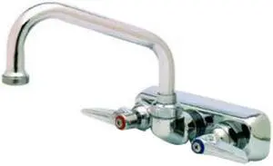 T&S Brass B-1115 4" Centerset 2-Handle Workboard Faucet with Swing Nozzle Chrome