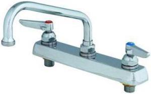 T&S Brass B-1121 8" Centerset Workboard Faucet Swing Nozzle Chrome