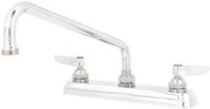 T&S Brass B-1123 8" Centerset Workboard Faucet Swing Nozzle Chrome