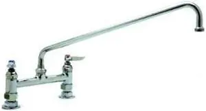 T&S Brass B-0220 Deck Mixing Faucet Swing Nozzle Chrome