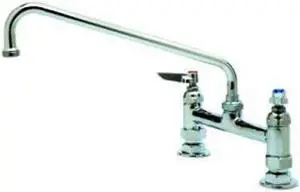 T&S Brass B-0221 Deck Mixing Faucet Swing Nozzle Chrome