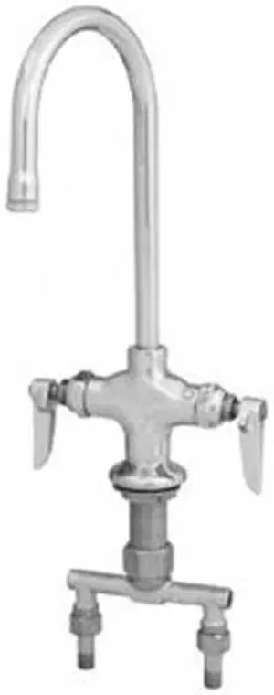 T&S Brass B-0300 2-Handle Pantry Faucet with 120X Rigid Gooseneck Nozzle Chrome