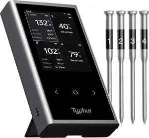 Typhur Sync WT08 Quad Digital Probe Bluetooth Compatibility Meat Thermometer, Typhur Sync WT08 Quad Digital Probe Bluetooth Compatibility Meat Thermometer,