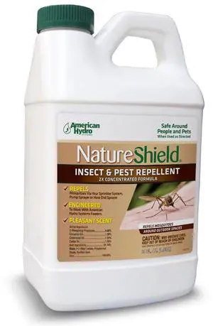 NatureShield® Insect & Pest Repellent, Outdoor Bug Repellent for Patio and Lawn, Use with Irrigation Feeder System, Pump or Hose End Sprayer, 64 Oz