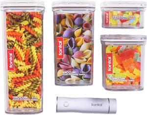 FONTAL Electric Vacuum Sealer Machine with 4 Airtight Food Storage Container (0.5Qt / 1.2Qt / 1.8Qt / 2.4Qt) Meal Prep, Leakproof