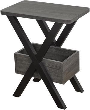 Brassex Axel Accent Table - Grey/Black  (161861)