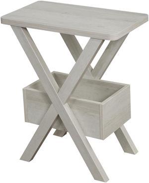 Brassex Telephone Stand with Storage - White  (192502)